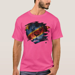 Camiseta Dr. Congo Flag e African Lion Picture - Congolês