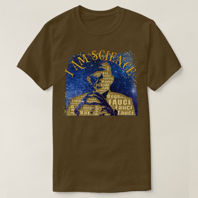 Camiseta Dr. Fauci Eu Sou Alienígena Espacial da Ciência co (Frente do Design)