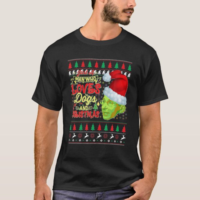 Camiseta Dr. Fauci Máscara de Natal Mandato Fauci Dog Sarca (Frente)