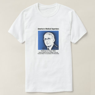 Camiseta Dr. Fauci, Super-herói Médico Americano, branco