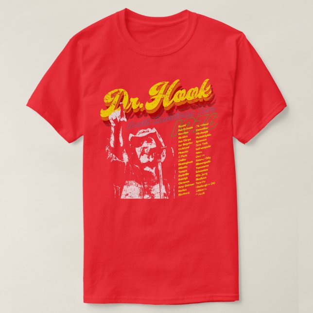 Camiseta Dr. Hook North American Tour (Frente do Design)
