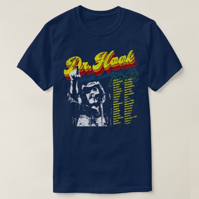 Camiseta Dr. Hook North American Tour (Frente do Design)