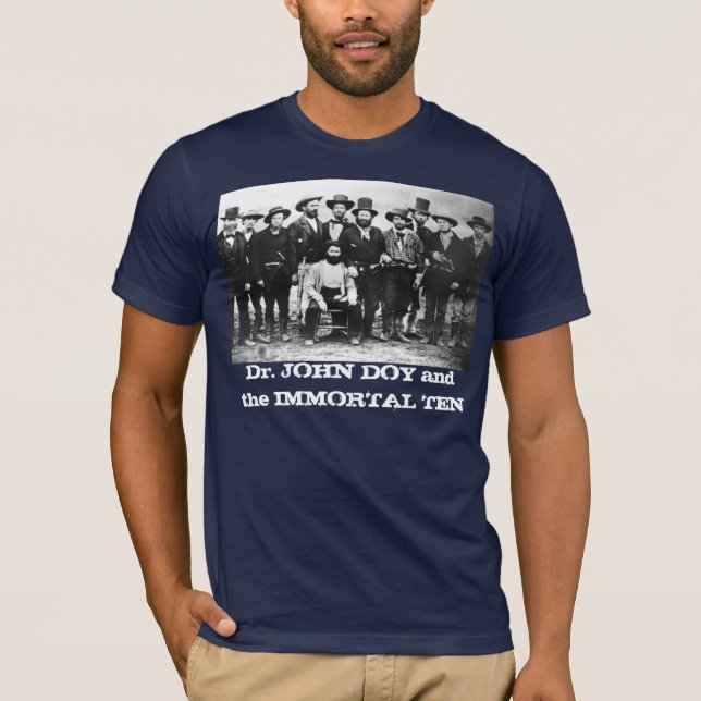 Camiseta Dr. John Doy & dez imortais (Frente)