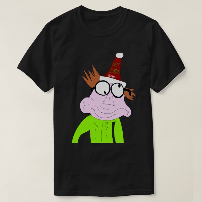 Camiseta Dr. LeBrick Bah Humbug natal (Frente do Design)
