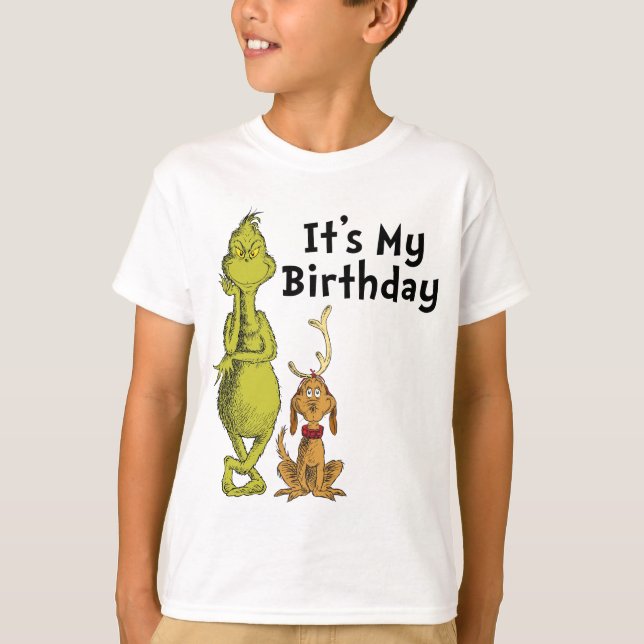 Camiseta Dr. Seuss | Aniversário de Inverno do Grinch (Frente)