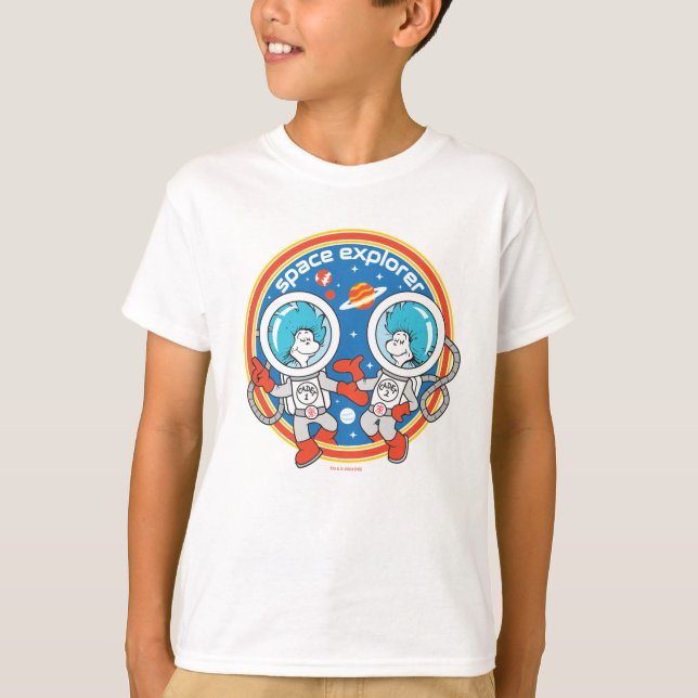 Camiseta Dr. Seuss | Cadete Um Explorador de Espaço (Frente)