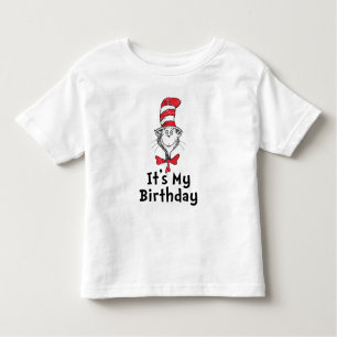 Camiseta Dr. Seuss Cat no Chapéu É Meu Aniversário
