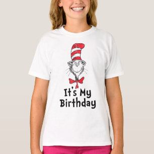 Camiseta Dr. Seuss Cat no Chapéu É Meu Aniversário