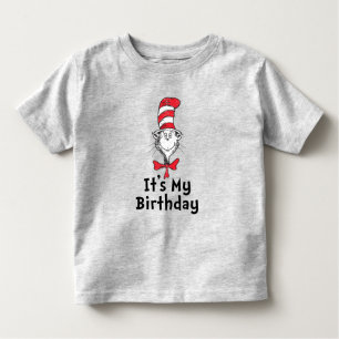 Camiseta Dr. Seuss Cat no Chapéu É Meu Aniversário