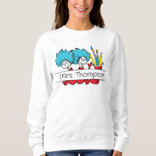 Camiseta Dr. Seuss Coisa Um Coisa Dois Nome do Professor