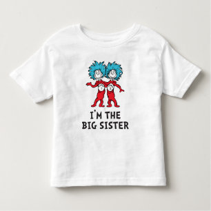 Camiseta Dr. Seuss Coisa Uma Coisa Duas Gêmeos Irmã Mai