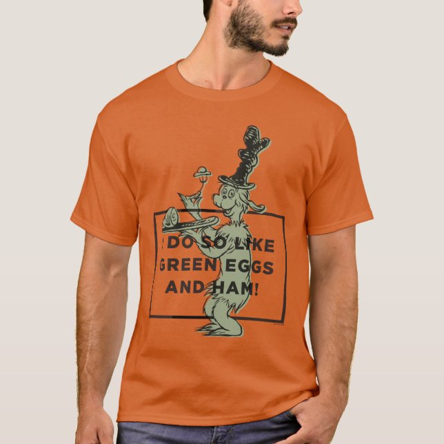 Camiseta Dr. Seuss | Eu Gosto De Ovos Verdes E De Pão (Frente)