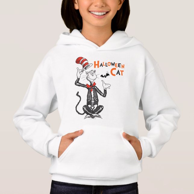 Camiseta Dr. Seuss | Gato de Halloween no Chapéu (Frente)