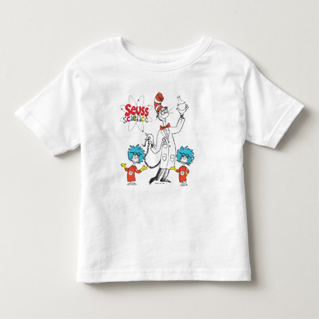 Camiseta Dr. Seuss | Gato na Ciência do Hat Seuss (Frente)