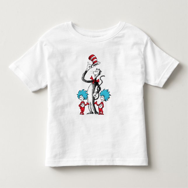 Camiseta Dr. Seuss | Gato no Chapéu, Coisa Um e Coisa Dois (Frente)
