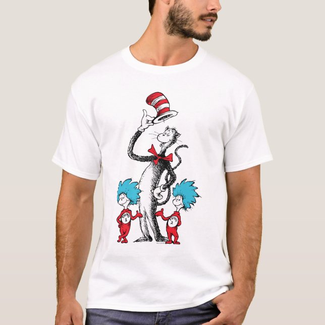 Camiseta Dr. Seuss | Gato no Chapéu, Coisa Um e Coisa Dois (Frente)
