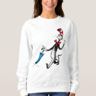 Camiseta Dr. Seuss Gato no Chapéu Passeio de Guarda-chuva