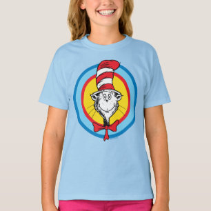 Camiseta Dr. Seuss Gato no Gráfico da Cabeça de Chapéu