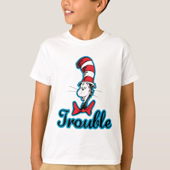 Camiseta Dr. Seuss | Gato no Hat Trouble (Frente)