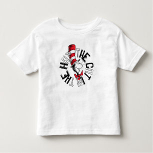 Camiseta Dr. Seuss Gatos na Arte Arredondada do Chapéu