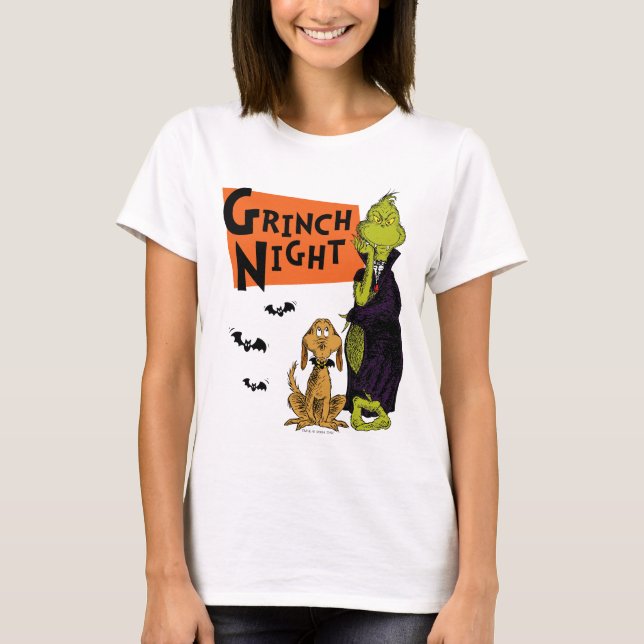 Camiseta Dr. Seuss | Gráfico noturno Hallowen Grpolegadas (Frente)