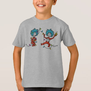 Camiseta Dr. Seuss   Grinch   Coisa Um Coisa Dois Dançando