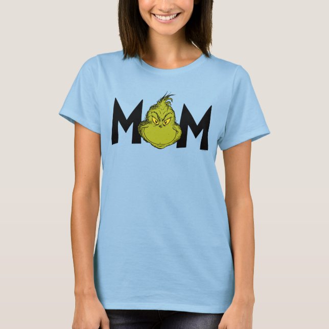 Camiseta Dr. Seuss | Grinch Inverno Aniversário Mãe (Frente)