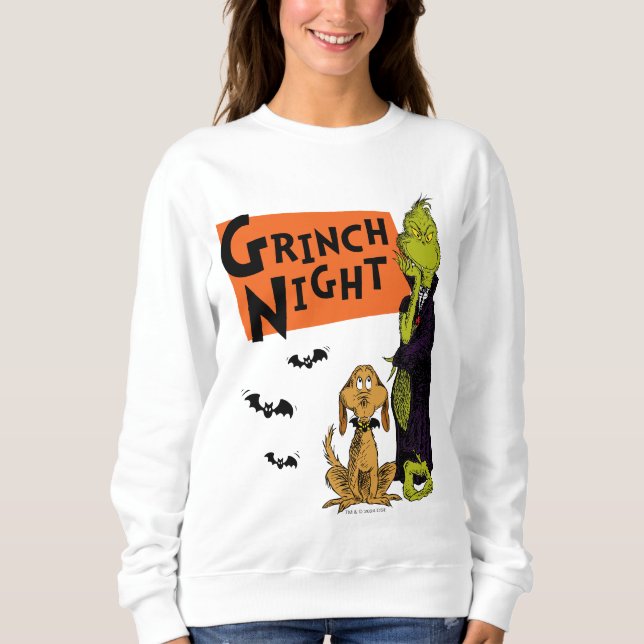 Camiseta Dr. Seuss | Noite do Grinch no Halloween Gráfico (Frente)