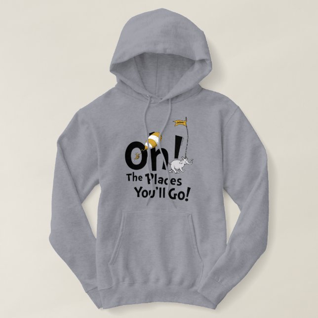 Camiseta Dr. Seuss | Oh, Os Lugares Que Você Irá! Retro (Frente do Design)