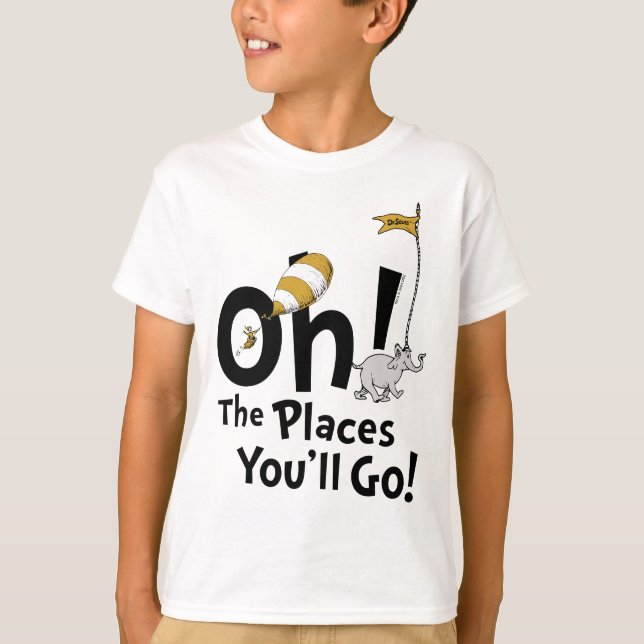 Camiseta Dr. Seuss | Oh, Os Lugares Que Você Vai! Retro (Frente)