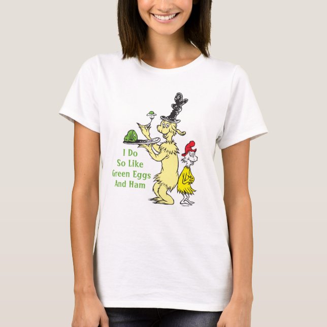 Camiseta Dr. Seuss| Ovos verdes e barragens| Amigo e Sam-I- (Frente)