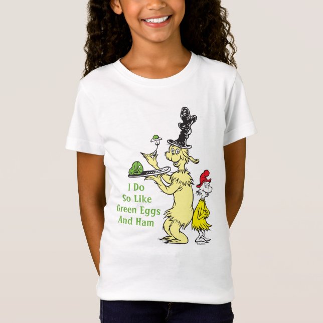 Camiseta Dr. Seuss| Ovos verdes e barragens| Amigo e Sam-I- (Frente)