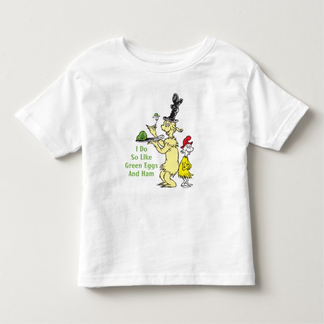 Camiseta Dr. Seuss | Ovos Verdes e Galhãs | Amigo e Sam-I-A (Frente)