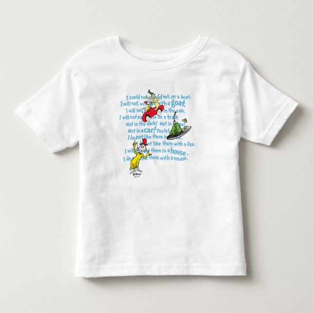 Camiseta Dr. Seuss| Ovos Verdes E Padrões Históricos De Ham (Frente)