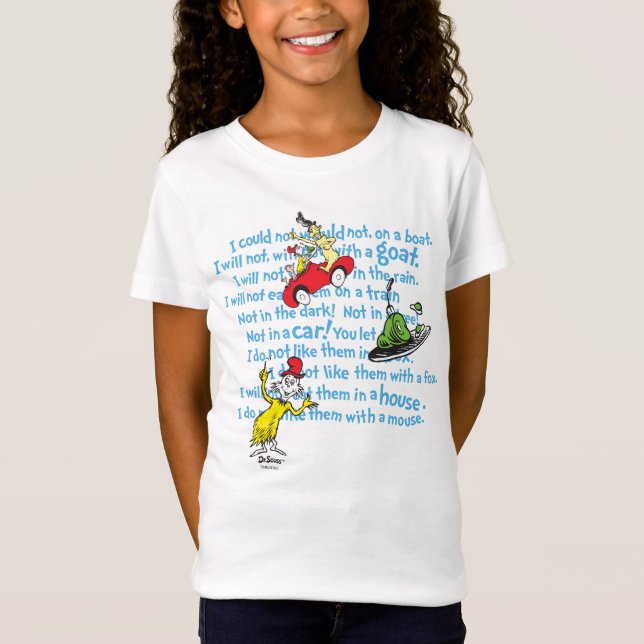 Camiseta Dr. Seuss| Ovos Verdes E Padrões Históricos De Ham (Frente)