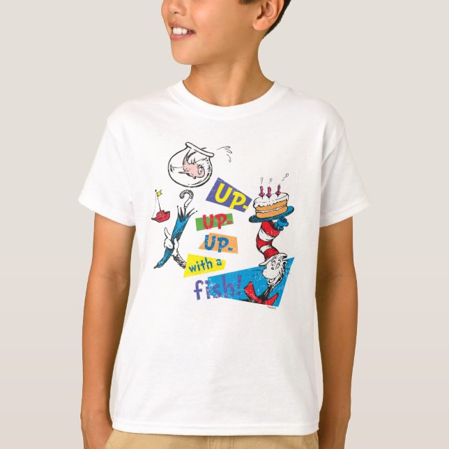 Camiseta Dr. Seuss| Para cima com um peixe (Frente)