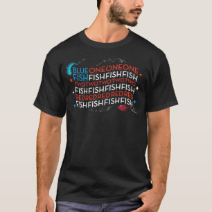 Camiseta Dr. Seuss   Peixe Vermelho Peixe Azul Gráfico da B