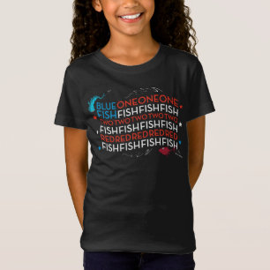 Camiseta Dr. Seuss   Peixe Vermelho Peixe Azul Gráfico da B