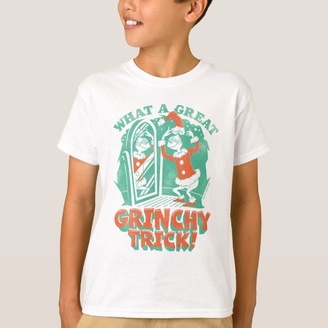 Camiseta Dr. Seuss | Que truque Excelente de Grinchy! (Frente)