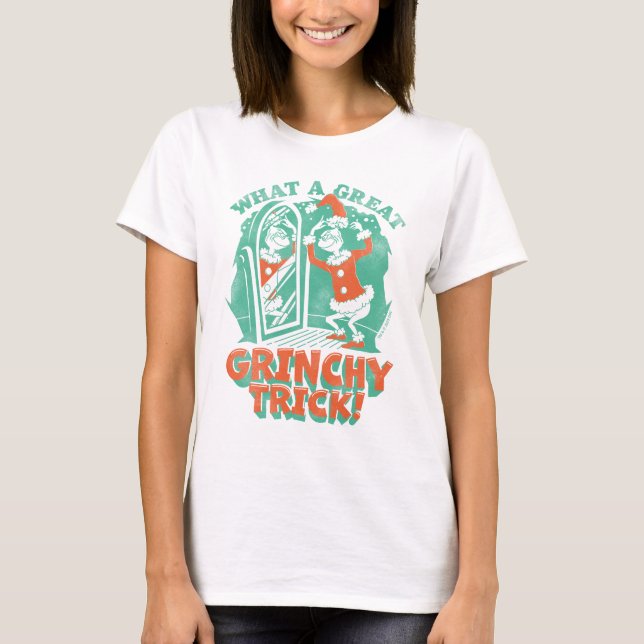 Camiseta Dr. Seuss | Que truque Excelente de Grinchy! (Frente)