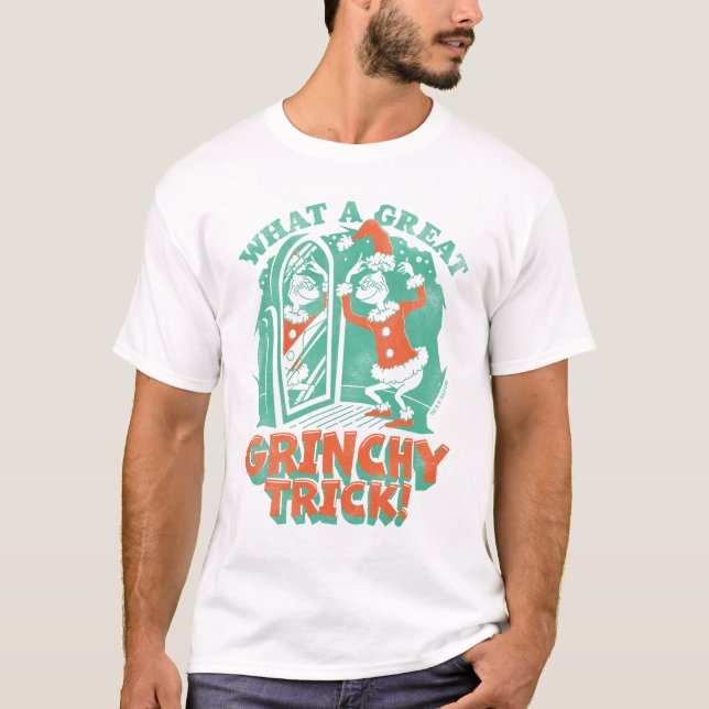 Camiseta Dr. Seuss | Que truque Excelente de Grinchy! (Frente)