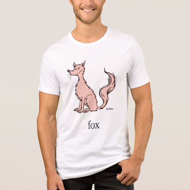 Camiseta Dr. Seuss | Raposa Rosa (Frente)