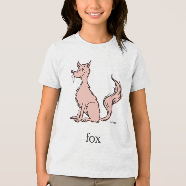 Camiseta Dr. Seuss | Raposa Rosa (Frente)