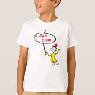 Camiseta Dr. Seuss Sam-I-Am Segurando Placa