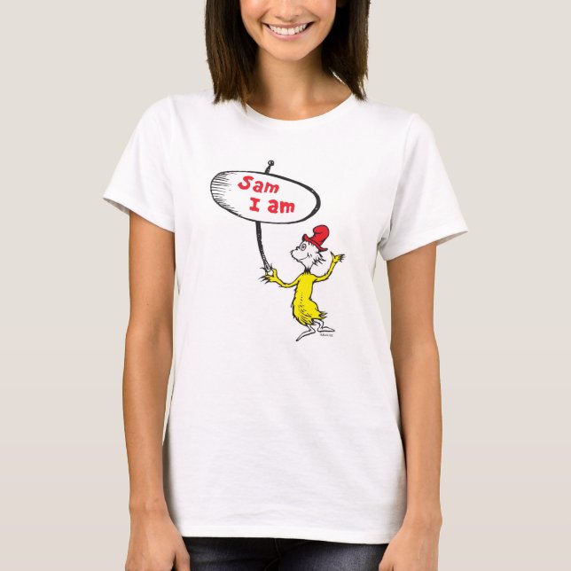 Camiseta Dr. Seuss| Sinal de retenção Sam-I-Am (Frente)