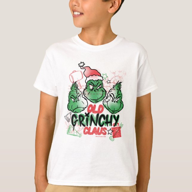 Camiseta Dr. Seuss | Velho Grinch Claus (Frente)