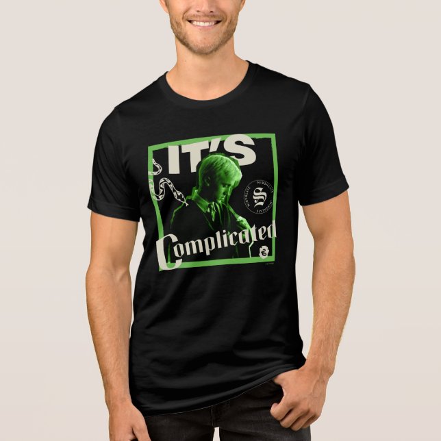 Camiseta Draco Malfoy - "É Complicado" (Frente)