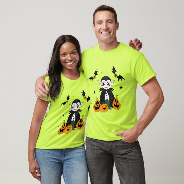 Camiseta Drácula com abóboras (Unissex)
