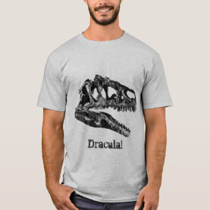 Camiseta Dracula! Crânio do dinossauro do Allosaurus