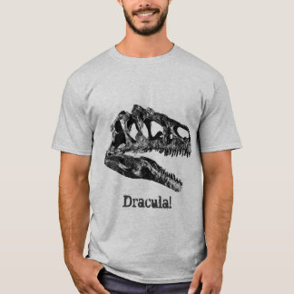 Camiseta Dracula! Crânio do dinossauro do Allosaurus